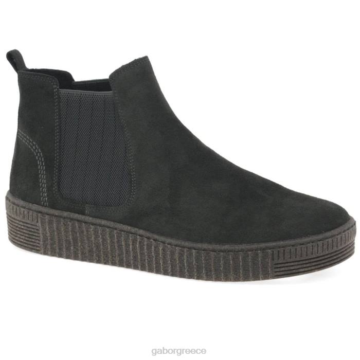 Gabor Shoes - Gabor γυναίκες μπότες lourdes chelsea πιπέρι σουέτ 6N64333 είδη υπόδησης