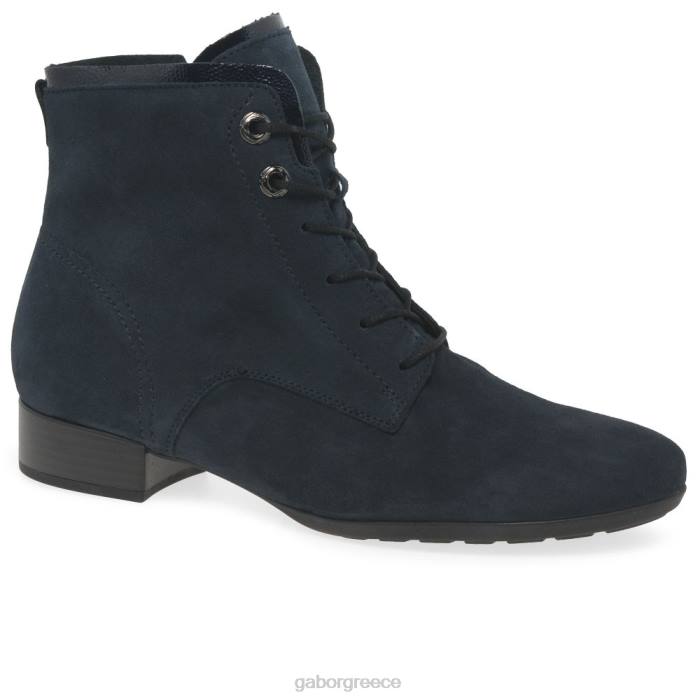 Gabor Μποτακια - Gabor γυναίκες boat ankle boots ναυτικό σουέτ 6N64215 είδη υπόδησης