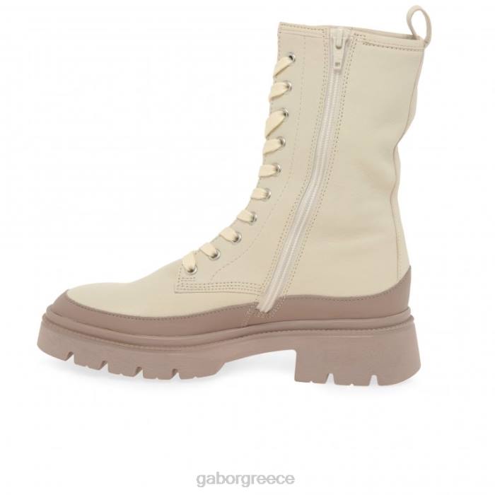 Gabor Μποτακια - Gabor γυναίκες leora biker boots panna/σκούρο γυμνό 6N64245 είδη υπόδησης