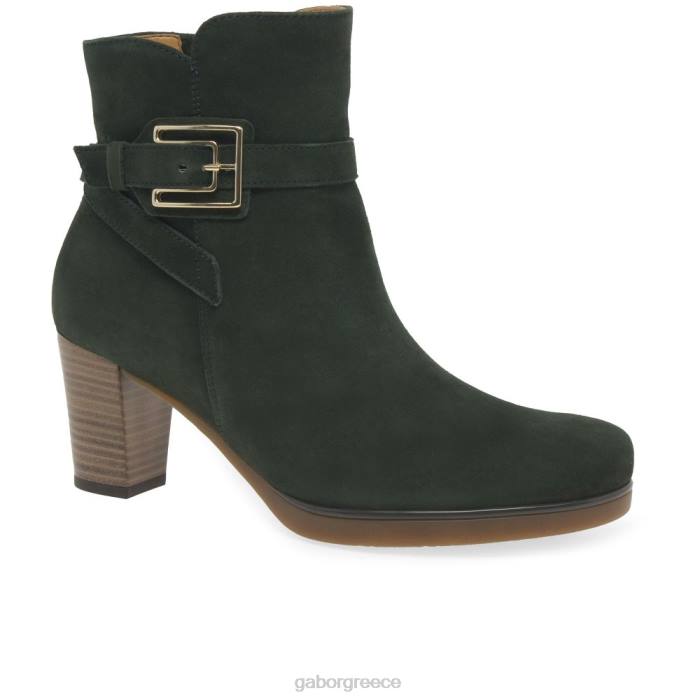 Gabor Shoes - Gabor γυναίκες ατσαλάκωτα μποτάκια σκούρο δάσος σουέτ 6N64192 είδη υπόδησης