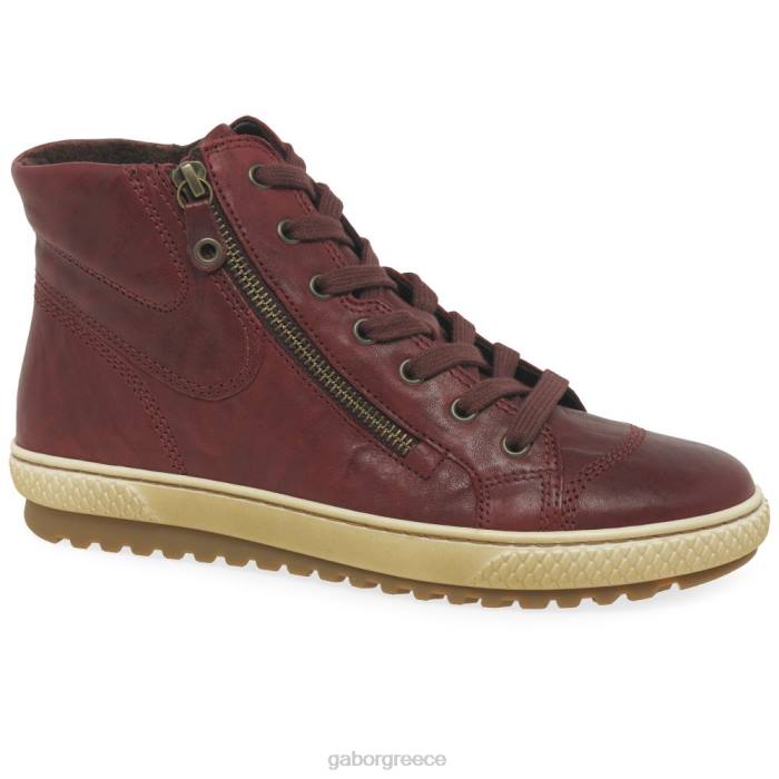 Gabor Shoes - Gabor γυναίκες bulner casual μποτάκια σκούρο κόκκινο 6N64183 είδη υπόδησης