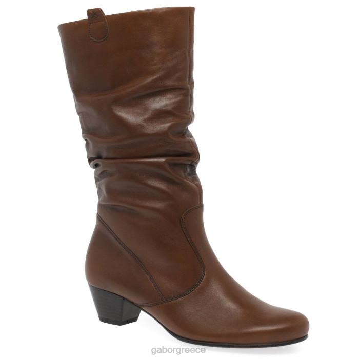 Gabor Shoes - Gabor γυναίκες δερμάτινες φαρδιές μπότες rachel δορυφορική 6N64261 είδη υπόδησης