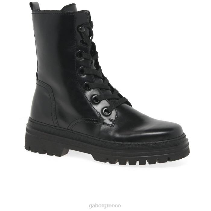 Gabor Shoes - Gabor γυναίκες στρατιωτικές μπότες της Γένοβας μαύρος 6N64234 είδη υπόδησης