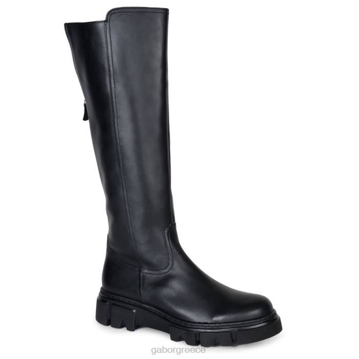 Gabor Shoes - Gabor γυναίκες Juan ψηλές μπότες μέχρι το γόνατο μαύρος 6N64273 είδη υπόδησης