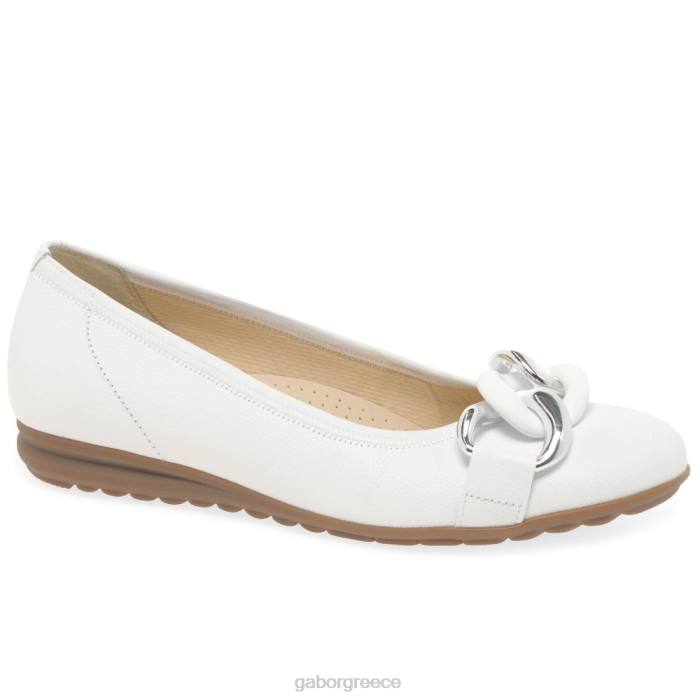 Gabor Greece - Gabor γυναίκες casual παπούτσια sabia λευκό δέρμα 6N647 είδη υπόδησης