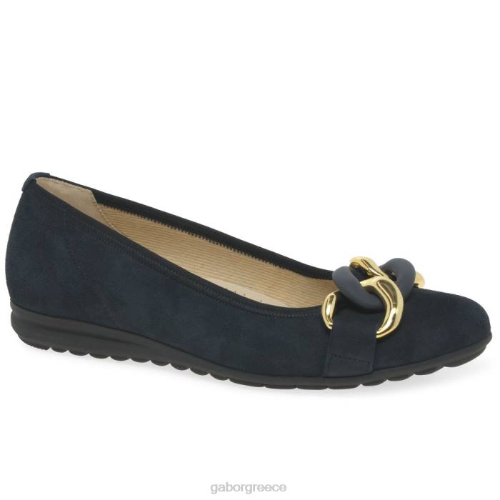 Gabor Shoes - Gabor γυναίκες casual παπούτσια sabia σκούρο μπλε σουέτ 6N646 είδη υπόδησης
