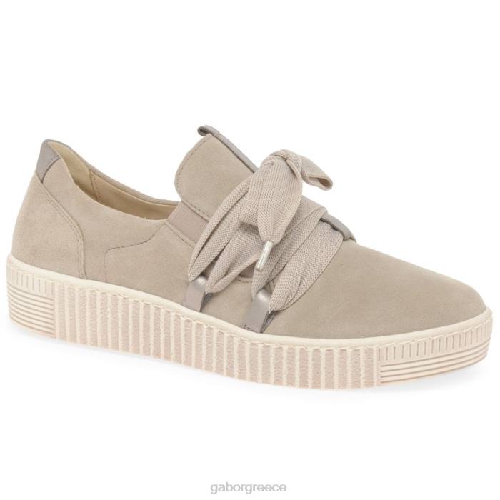 Gabor Shoes - Gabor γυναίκες casual εκπαιδευτές βαλς μεταξωτό σουέτ/μοσχάρι 6N64126 είδη υπόδησης