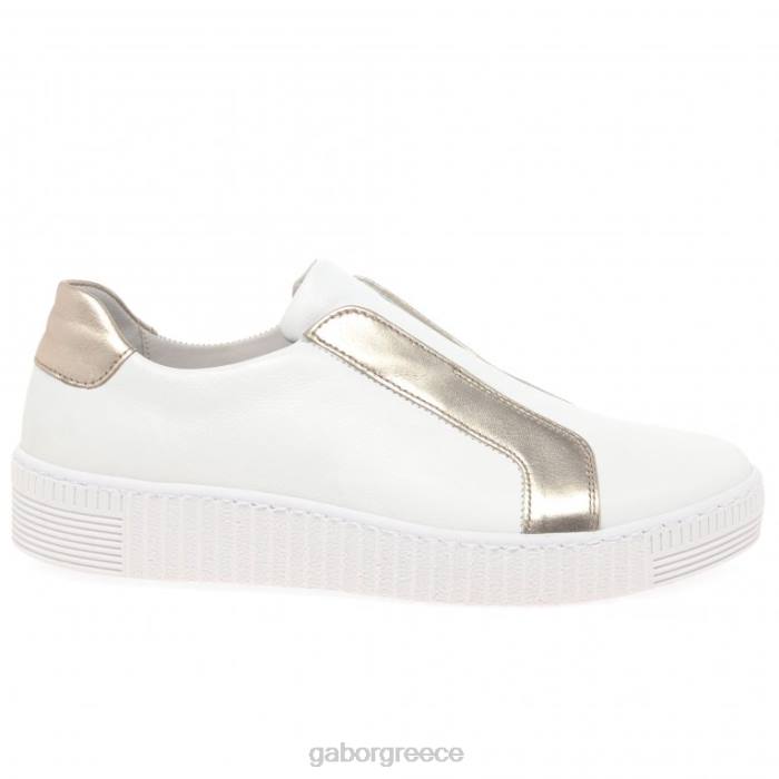 Gabor Shoes - Gabor γυναίκες wye sports casual προπονητές λευκό/πουδέρ 6N64141 είδη υπόδησης