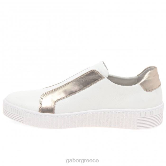 Gabor Shoes - Gabor γυναίκες wye sports casual προπονητές λευκό/πουδέρ 6N64141 είδη υπόδησης
