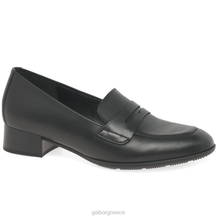 Gabor Greece - Gabor γυναίκες σωστά loafers σεντ μαύρος 6N64322 είδη υπόδησης