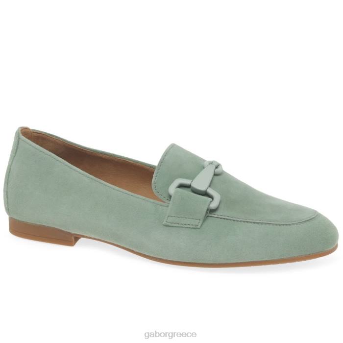 Gabor Shoes - Gabor γυναίκες loafers jangle menta σουέτ 6N6487 είδη υπόδησης