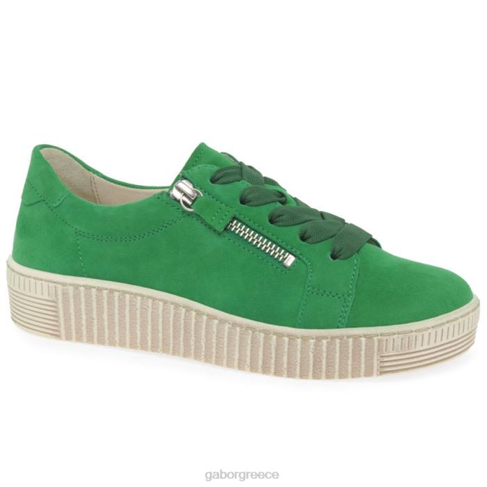 Gabor Shoes - Gabor γυναίκες casual παπούτσια σοφίας verde σουέτ 6N64123 είδη υπόδησης