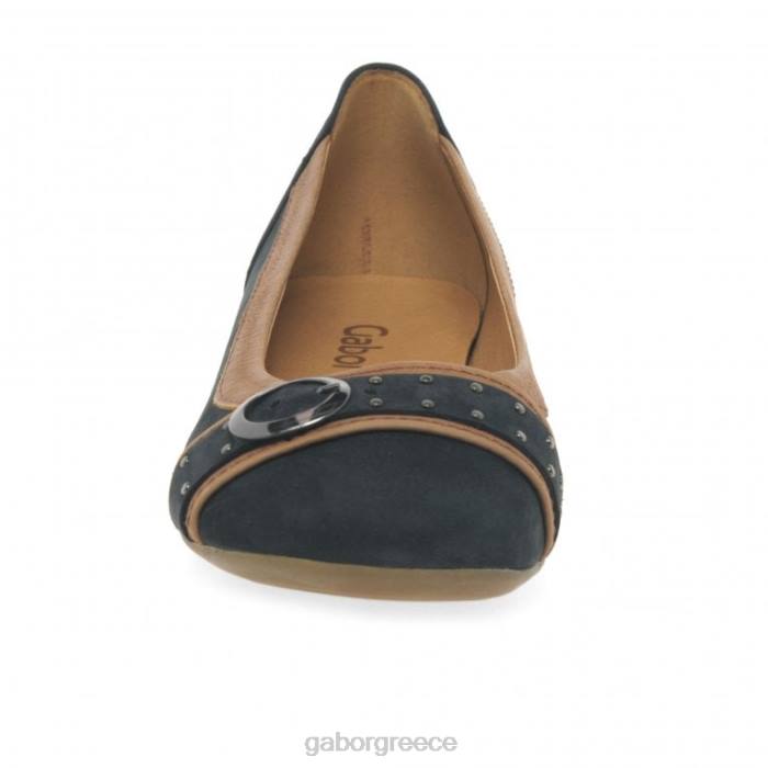 Gabor Shoes - Gabor γυναίκες casual αντλίες πόρπης michelle nightblue nubuck/κονιάκ 6N6493 είδη υπόδησης