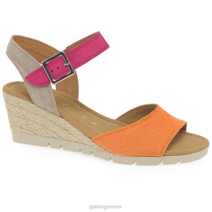 Gabor Shoes - Gabor γυναίκες σανδάλια με τακούνι nieve wedge μανταρίνι/ροζ 6N64162 είδη υπόδησης