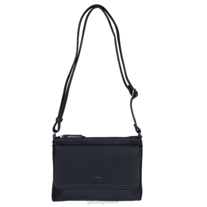Gabor Shoes - Gabor γυναίκες τσάντα dina messenger μαύρη εκτύπωση 6N64309 αξεσουάρ